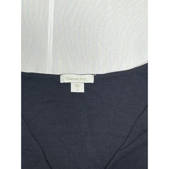 Garnet Hill Women’s dress Small V Neck Empire Waist Black - Picture 4 of 9